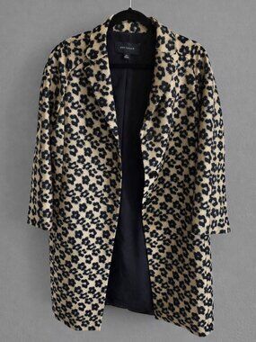 Ann Taylor Leopard Print Coat - Medium Tall